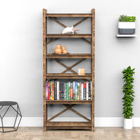 Thumbnail for Honeycomb X 6-tier Bookshelf Bookcase Shelving Unit (No Back)