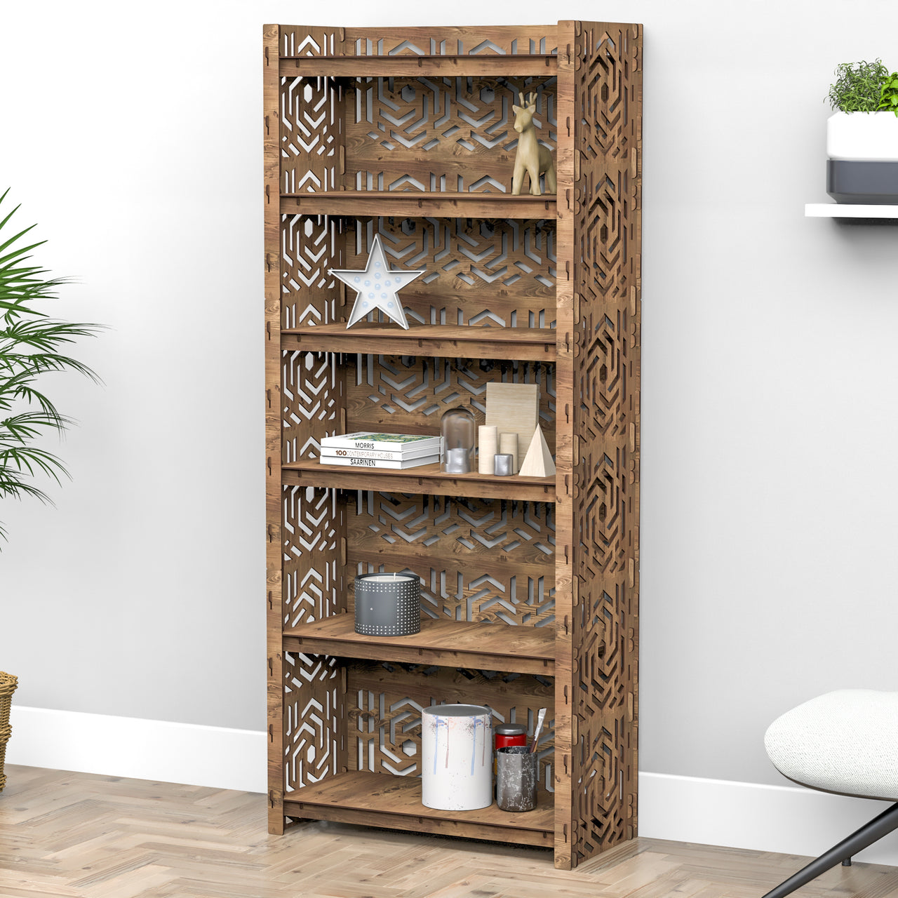 Solar LUX 6-tier Bookshelf Bookcase Shelving Unit