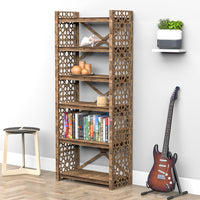 Thumbnail for Arabic X 6-tier Bookshelf Bookcase Shelving Unit (No Back)