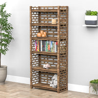 Thumbnail for Brickwall LUX 6-tier Bookshelf Bookcase Shelving Unit