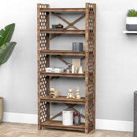 Thumbnail for Mermaid X 6-tier Bookshelf Bookcase Shelving Unit (No Back)