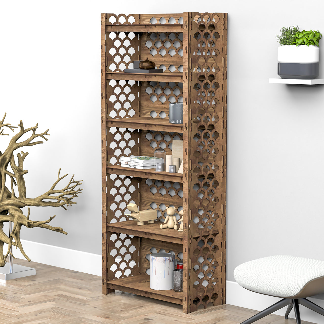 Mermaid LUX 6-tier Bookshelf Bookcase Shelving Unit