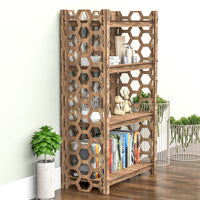 Thumbnail for Honeycomb LUX 4-tier Bookshelf Bookcase Shelving Unit