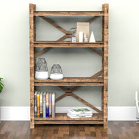 Thumbnail for Stones X 4-tier Open Back Bookshelf Bookcase Shelving Unit