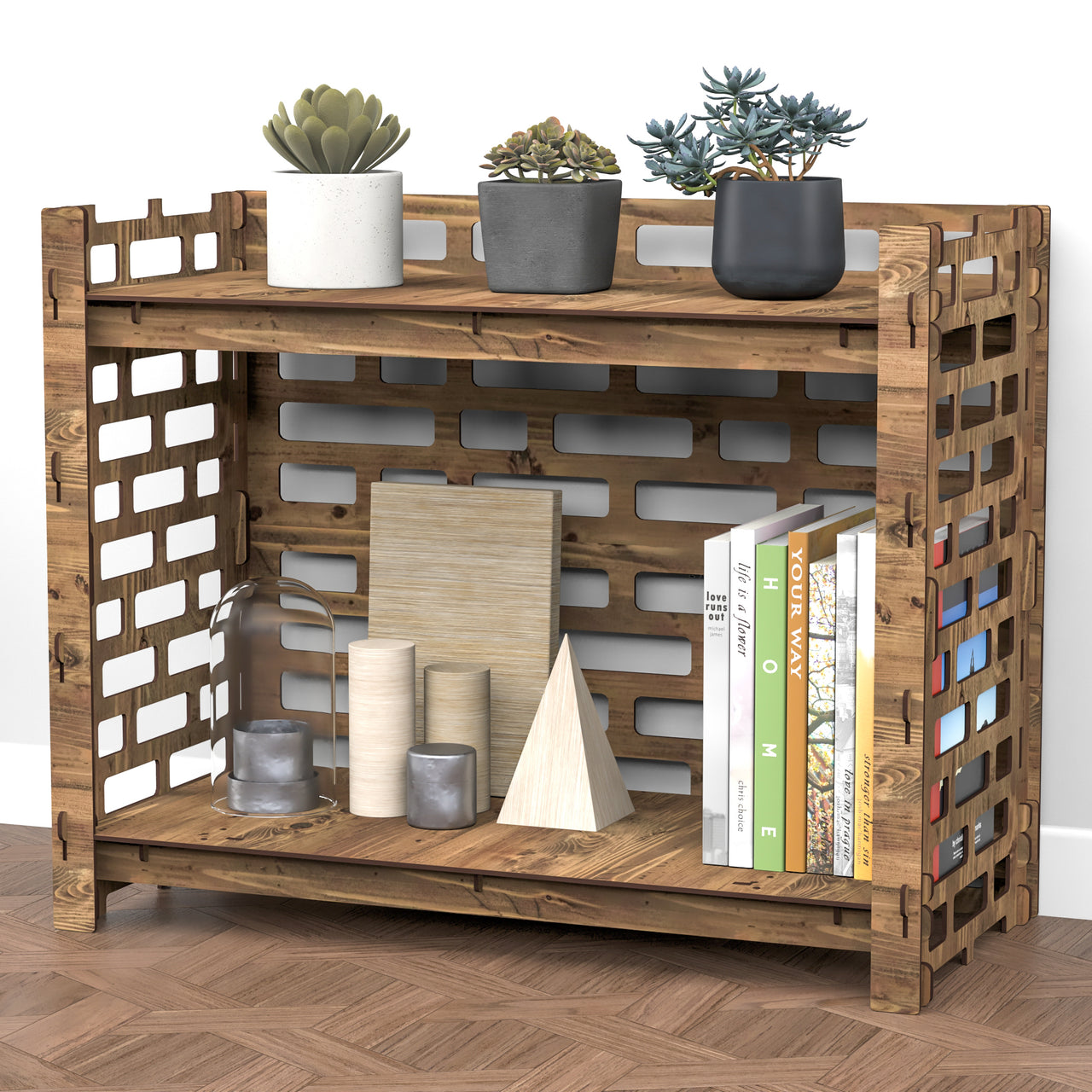 Brickwall LUX 2-tier Bookshelf Bookcase Shelving Unit