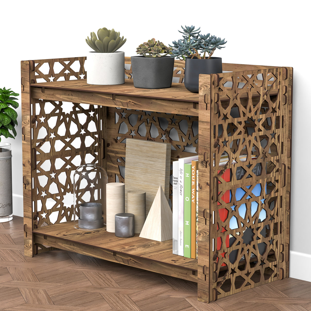 Arabic LUX 2-tier Bookshelf Bookcase Shelving Unit