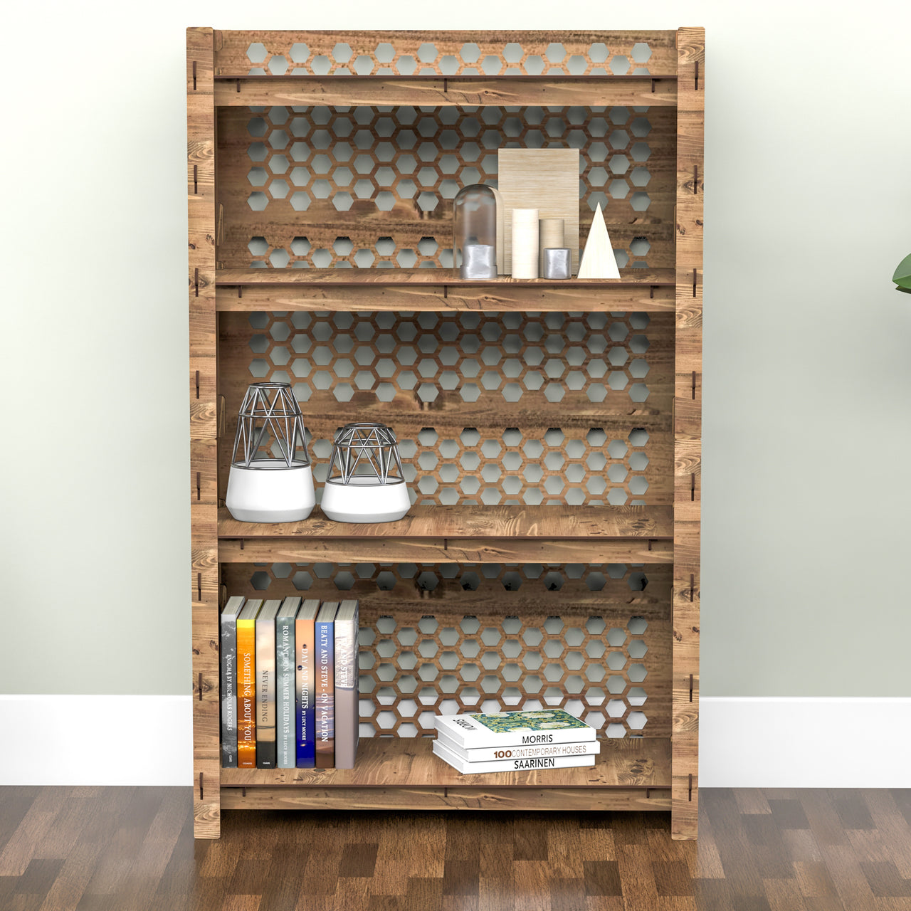 Honeycomb-S LUX 4-tier Bookshelf Bookcase Shelving Unit