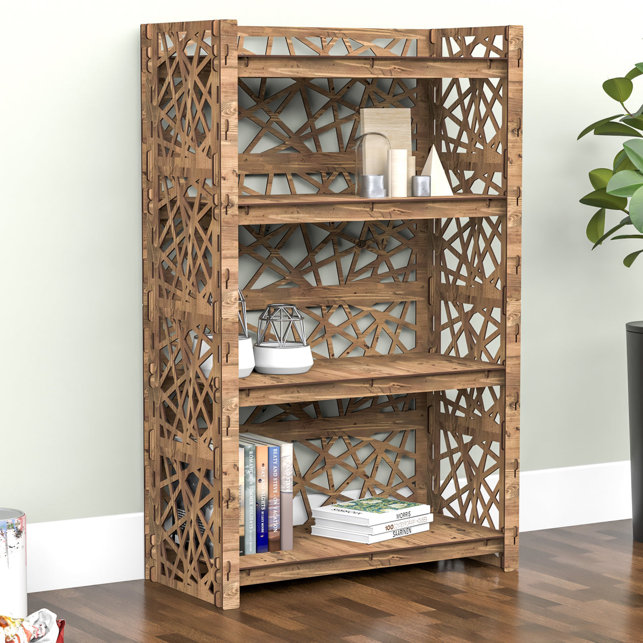 Crystals LUX 4-tier Bookshelf Bookcase Shelving Unit