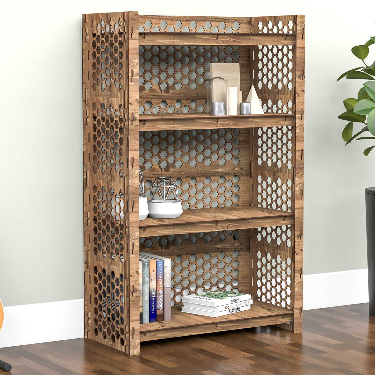 Honeycomb-S LUX 4-tier Bookshelf Bookcase Shelving Unit