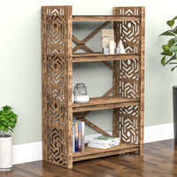 Thumbnail for Solar X 4-tier Open Back Bookshelf Bookcase Shelving Unit