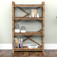 Thumbnail for Honeycomb-S X 4-tier Open Back Bookshelf Bookcase Shelving Unit