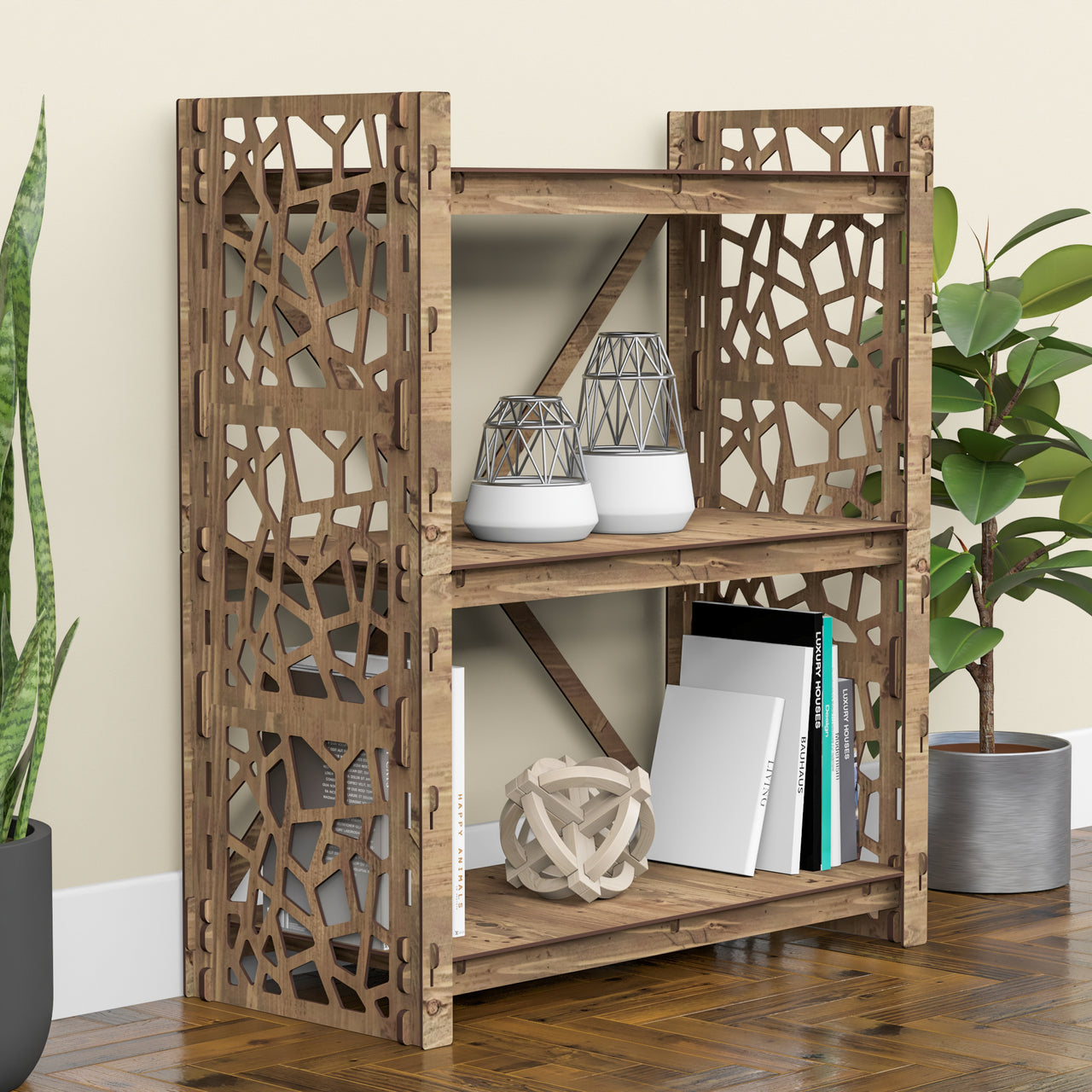 Stones X 3-tier Bookshelf Bookcase Shelving Unit