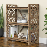 Thumbnail for Crystals X 3-tier Bookshelf Bookcase Shelving Unit