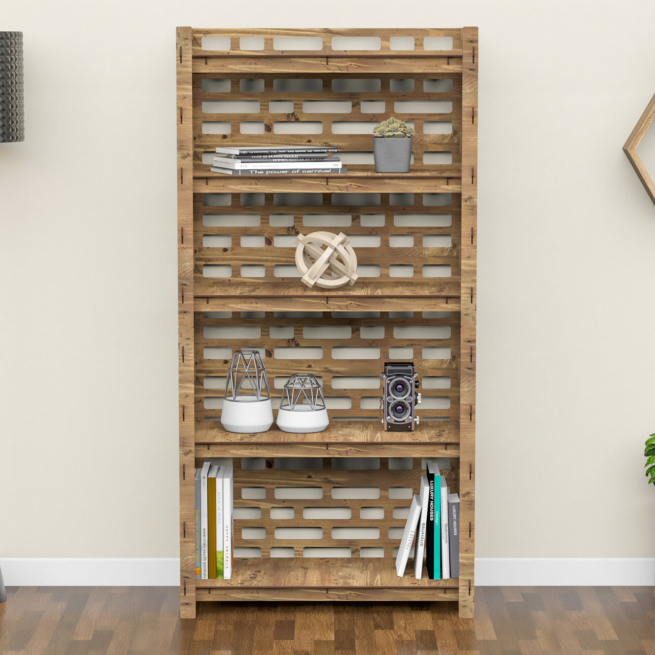 Brickwall LUX 5-tier Bookshelf Bookcase Shelving Unit