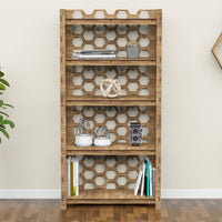 Thumbnail for Honeycomb LUX 5-tier Bookshelf Bookcase Shelving Unit