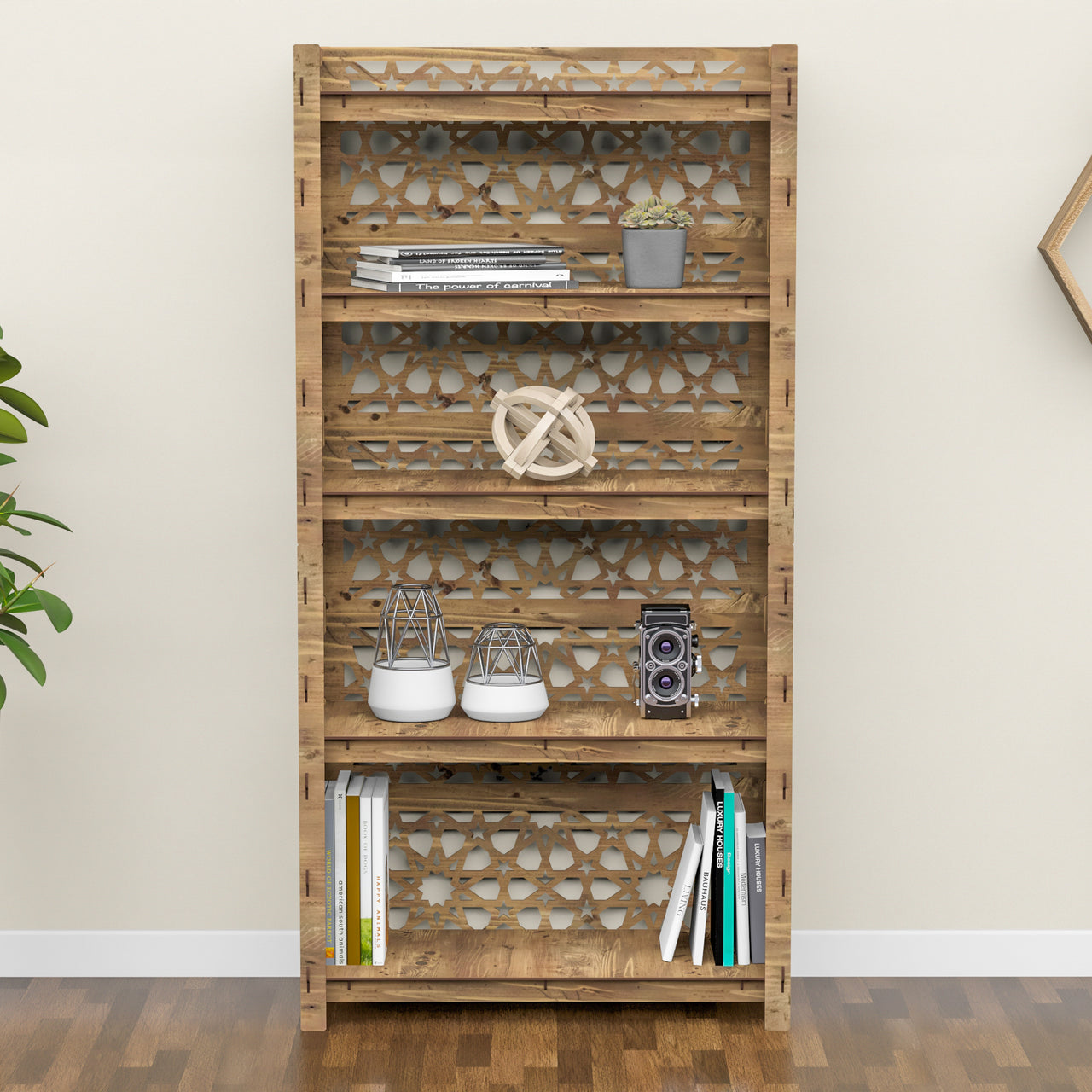 Arabic X 5-tier Bookshelf Bookcase Shelving Unit