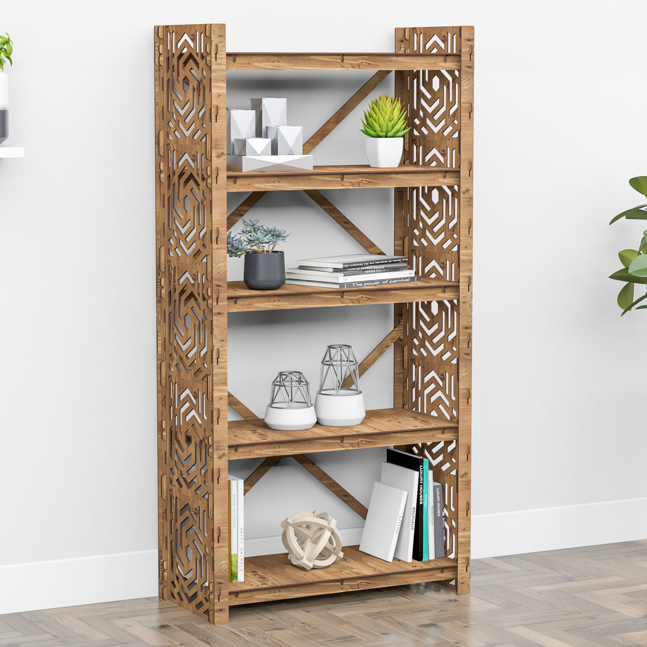 Solar X 5-tier Bookshelf Bookcase Shelving Unit