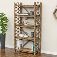 Thumbnail for Honeycomb X 5-tier Bookshelf Bookcase Shelving Unit