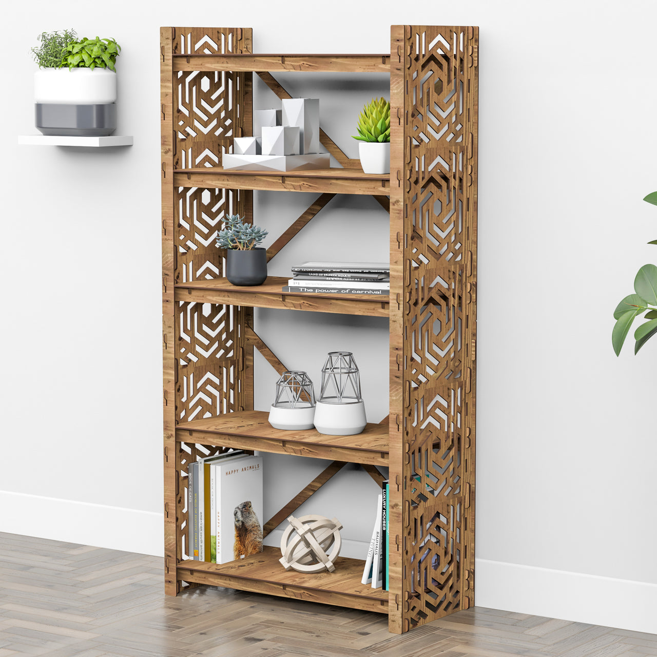 Solar X 5-tier Bookshelf Bookcase Shelving Unit