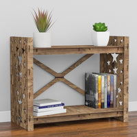 Thumbnail for Stars X 2-tier Backless Open Bookshelf Bookcase Shelving Unit