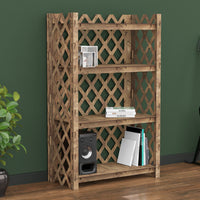 Thumbnail for Rhombus LUX 4-tier Bookshelf Bookcase Shelving Unit