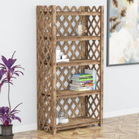 Thumbnail for Rhombus LUX 5-tier Bookshelf Bookcase Shelving Unit