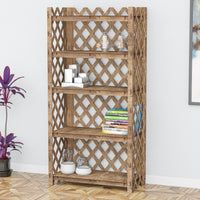 Thumbnail for Rhombus LUX 5-tier Bookshelf Bookcase Shelving Unit