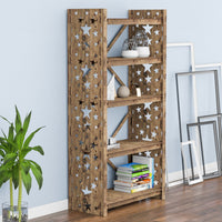 Thumbnail for Stars X 5-tier Bookshelf Bookcase Shelving Unit