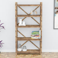 Thumbnail for Rhombus X 5-tier Bookshelf Bookcase Shelving Unit