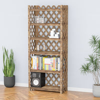 Thumbnail for Rhombus LUX 6-tier Bookshelf Bookcase Shelving Unit