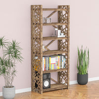 Thumbnail for Hearts X 6-tier Bookshelf Bookcase Shelving Unit (No Back)
