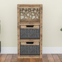 Thumbnail for Stones Thin Slim 2 Drawer Unit [2 BLACK BINS]