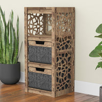 Thumbnail for Stones Thin Slim 2 Drawer Unit [2 BLACK BINS]