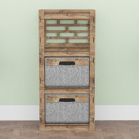 Thumbnail for Brickwall Thin Slim 2 Drawer Unit [2 GRAY BINS]