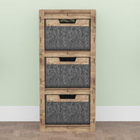 Thumbnail for Solar Thin Slim 3 Drawer Unit [3 BLACK BINS]