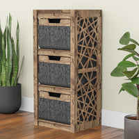 Thumbnail for Crystals Thin Slim 3 Drawer Unit [3 BLACK BINS]