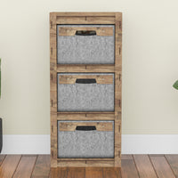 Thumbnail for Stones Thin Slim 3 Drawer Unit [3 GRAY BINS]