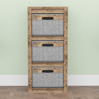 Thumbnail for Brickwall Thin Slim 3 Drawer Unit [3 GRAY BINS]