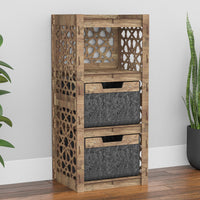 Thumbnail for Arabic Thin Slim 2 Drawer Unit [2 BLACK BINS]