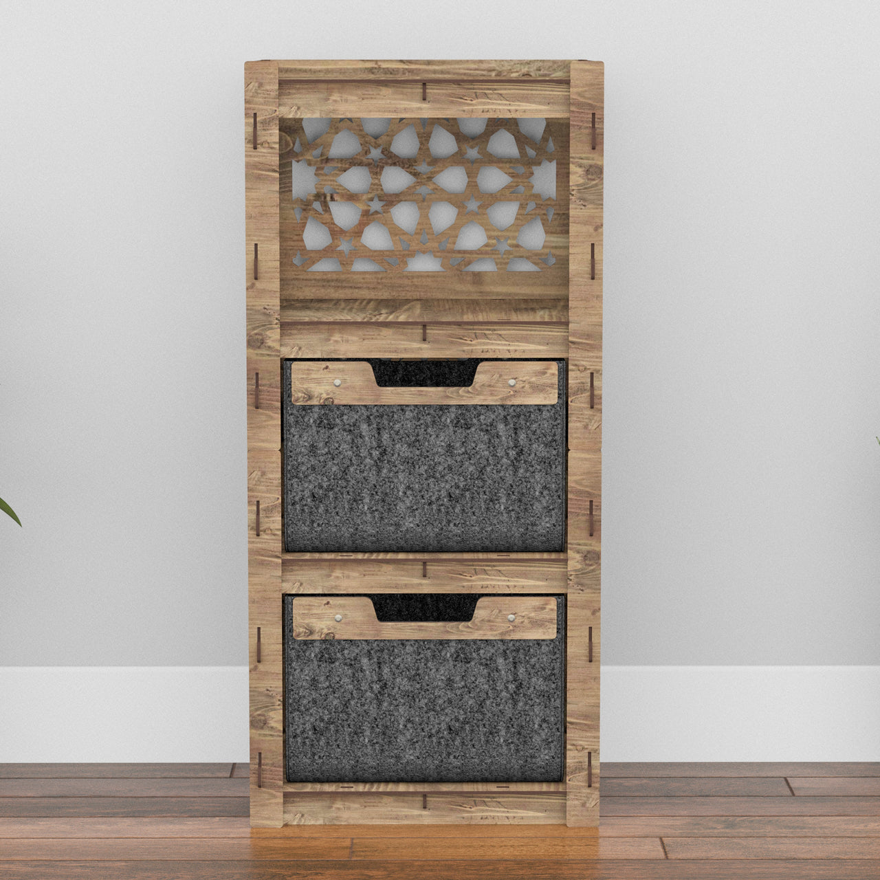 Arabic Thin Slim 2 Drawer Unit [2 BLACK BINS]