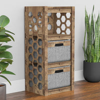 Thumbnail for Honeycomb Thin Slim 2 Drawer Unit [2 GRAY BINS]