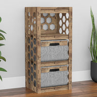 Thumbnail for Honeycomb Thin Slim 2 Drawer Unit [2 GRAY BINS]