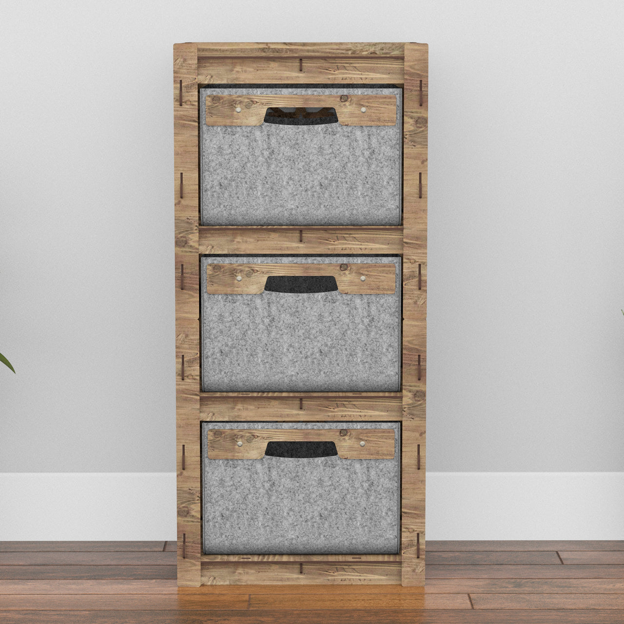 Arabic Thin Slim 3 Drawer Unit [3 GRAY BINS]