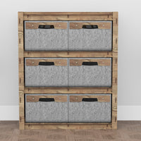 Thumbnail for Stones Dresser 6 Drawers Storage Unit [6 LARGE GRAY BINS]