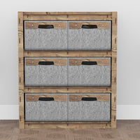 Thumbnail for Honeycomb Dresser 6 Drawers Storage Unit [6 LARGE GRAY BINS]