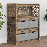 Thumbnail for Stones Dresser 4 Drawers Storage Unit [4 LARGE GRAY BINS]