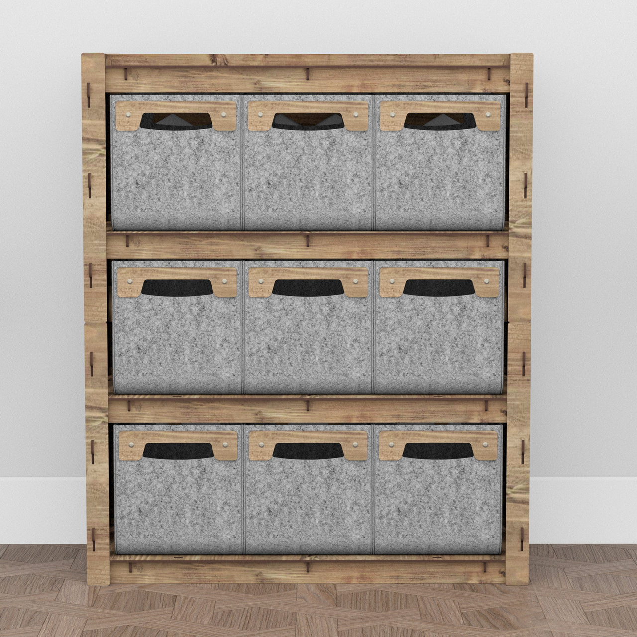 Honeycomb Dresser 9 Drawers Storage Unit [9 SMALL GRAY BINS]