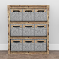 Thumbnail for Honeycomb Dresser 9 Drawers Storage Unit [9 SMALL GRAY BINS]