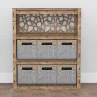 Thumbnail for Stones Dresser 6 Drawers Storage Unit [6 SMALL GRAY BINS]