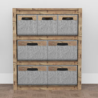 Thumbnail for Honeycomb Dresser 7 Drawers Storage Unit [4L 3S GRAY BINS]